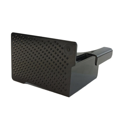 Food holder/pusher for square shaped slicer carriage trays